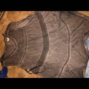 Flare shirt with tank top sleeve